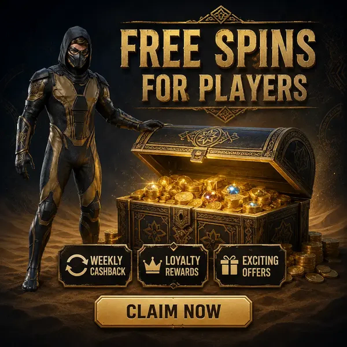 Sand Ninja revela tesoro de giros gratis en Spin Sahara Casino para jugadores leales